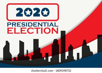 United States of America Presidential Election 2020. Election banner Vote 2020 with Patriotic Stars. November 3. Vector EPS 10