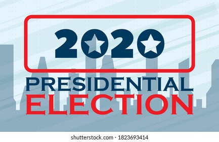 United States of America Presidential Election 2020. Election banner Vote 2020 with Patriotic Stars. November 3. Vector EPS 10