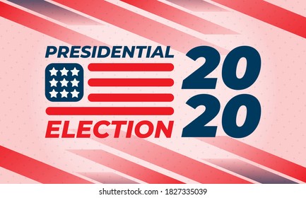 United States of America Presidential Election 2020. Election banner Vote 2020. Vote day November 3. Vector EPS 10