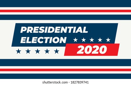 United States of America Presidential Election 2020. Election banner Vote 2020 with Patriotic Stars. November 3. Vector EPS 10