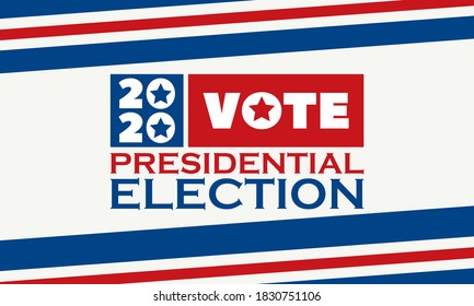 United States of America Presidential Election 2020. Election banner Vote 2020. Vote day November 3. Vector EPS 10