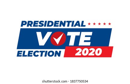 United States of America Presidential Election 2020. Election banner Vote 2020. Vote day November 3. Vector EPS 10