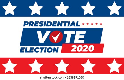 United States of America Presidential Election 2020. Election banner Vote 2020. Vote day November 3. Vector EPS 10