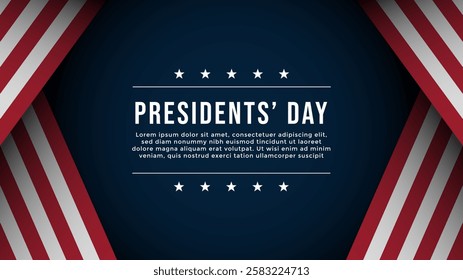 United States of America Presidents' Day greeting template background