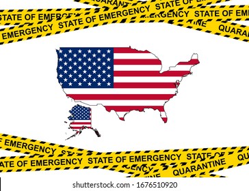 United States of America quarantine and extraordinary emergency measures under pandemic virus.