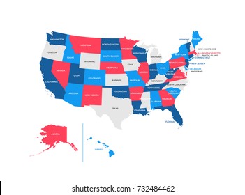 United States of America Regions Map