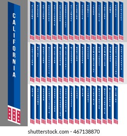 United States of America - states, ribbons, vote, national colors