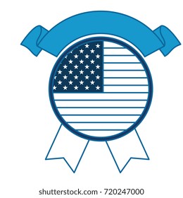 united states of america seal with ribbon