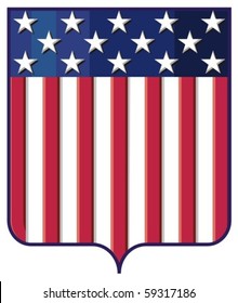 UNITED STATES OF AMERICA shield  (patriotic symbol)