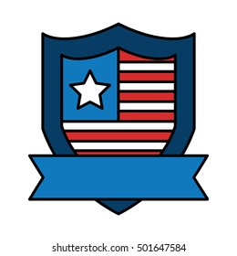 united states of america shield vector illustration design