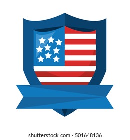 united states of america shield vector illustration design