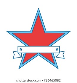 united states of america with star emblem frame