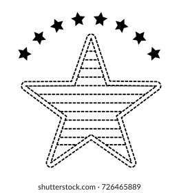 united states of america with star emblem frame