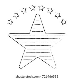 united states of america with star emblem frame