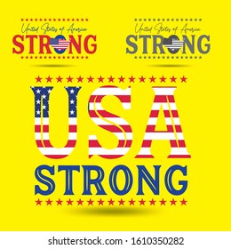 United States of America Strong logo design concept, Vector EPS