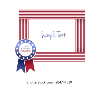 United States of America template design with badge