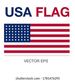 united states of america, usa, america, united states flag vector flat design for indepenence day. 