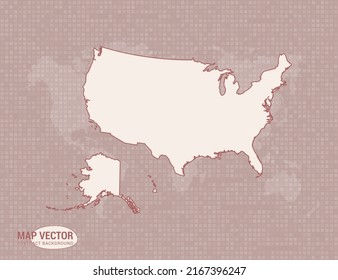 United States of America (USA) map of abstract modern vector design illustration.