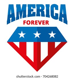 United states of America Vector Superhero logo USA forever