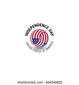 United states of America vector unusual abstract circle sign. USA isolated logo on white background emblem. Independence day of US symbol