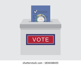 United States of America Voting Illustration of the State of Kentucky