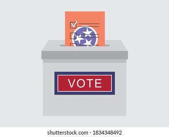 United States of America Voting Illustration of the State of Tennessee