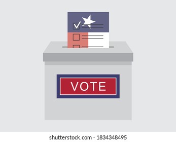 United States of America Voting Illustration of the State of Texas