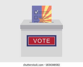 United States of America Voting Illustration of the State of Arizona