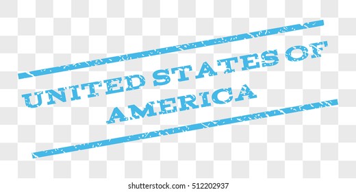 United States Of America watermark stamp. Text caption between parallel lines with grunge design style. Rubber seal stamp with dirty texture.