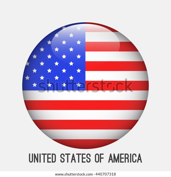 United States Americausa Flag Circle Shape Stock Vector (Royalty Free ...