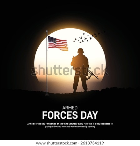 United States armed forces day. armed forces day creative banner, poster, postcard, social media post, template, greetings card, background, backdrop, web banner, cover design etc.