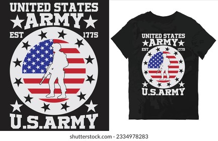 United states army est 1775 u.s army t-shirt design vector file.