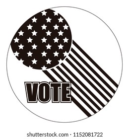 United states campaign button
