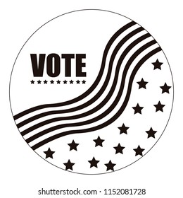 United states campaign button