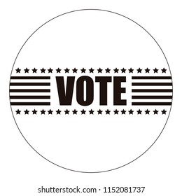 United states campaign button