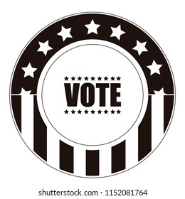 United states campaign button