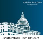 United States Capitol building icon in Washington DC