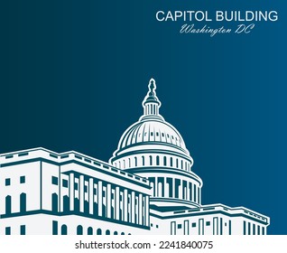 United States Capitol building icon in Washington DC