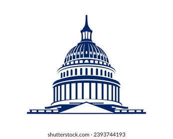 United States Capitol building icon design vector template