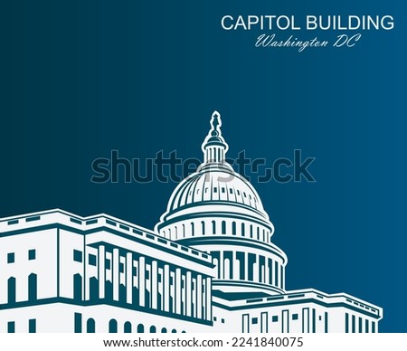 United States Capitol building icon in Washington DC 商業照片 © 