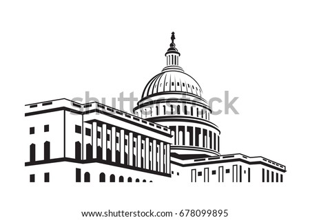 United States Capitol building icon in Washington DC