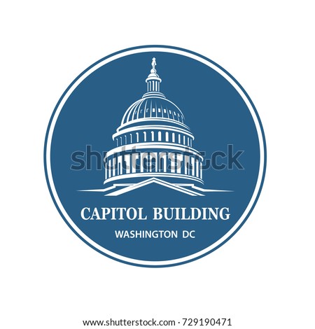 United States Capitol building icon in Washington DC