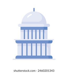 Diseño de Vector de construcción de capitolio de Estados Unidos, icono premium