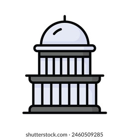 United states capitol building vector design, premium icon