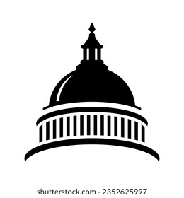 united states capitol hill logo concept vector illustration, capitol hill dome