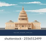 United States Capitol - Washington DC - USA - Stock Image as EPS 10 File