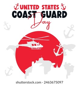 united states coast guard for vector illustration