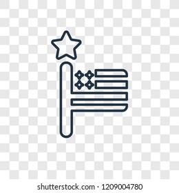 United states concept vector linear icon isolated on transparent background, United states concept transparency concept in outline style