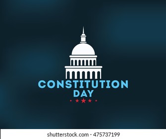 United States constitution day. 17 september. Isolated vector elements. Logo and calligraphy design. Usable for greeting cards, posters, banners.