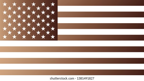United States copper flag. Vector design